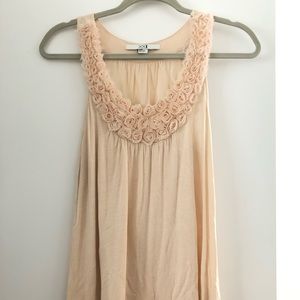 Blush pink Forever 21 rosette tank